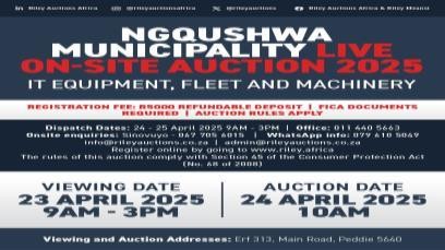 NGQUSHWA MUNICIPALITY LIVE ONSITE AUCTION 2025
