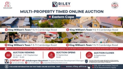MULTI - PROPERTY TIMED ONLINE AUCTION EASTERN CAPE